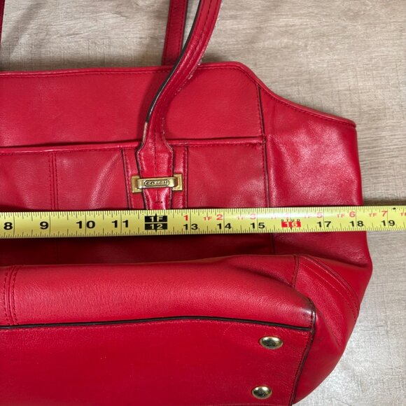 Vtg Coach Taylor Red Leather Purse - Picture 13 of 16